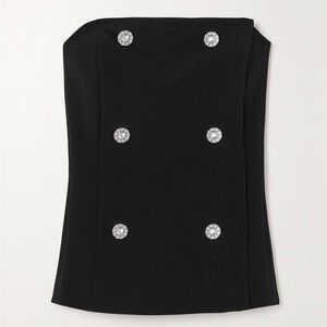 L'AGENCE
Fay strapless crystal-embellished woven bustier top